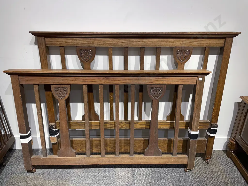 Oak Bedhead & End Image 1++