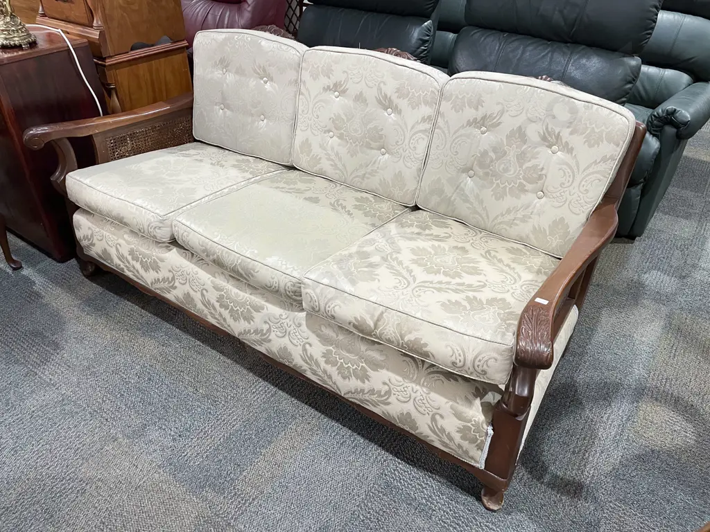 Three Piece Mahogany & Wickham Conservatory Suite Image 1++