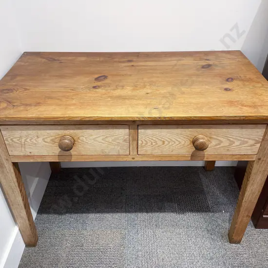 Country Kitchen Pine Two Drawer Work Table