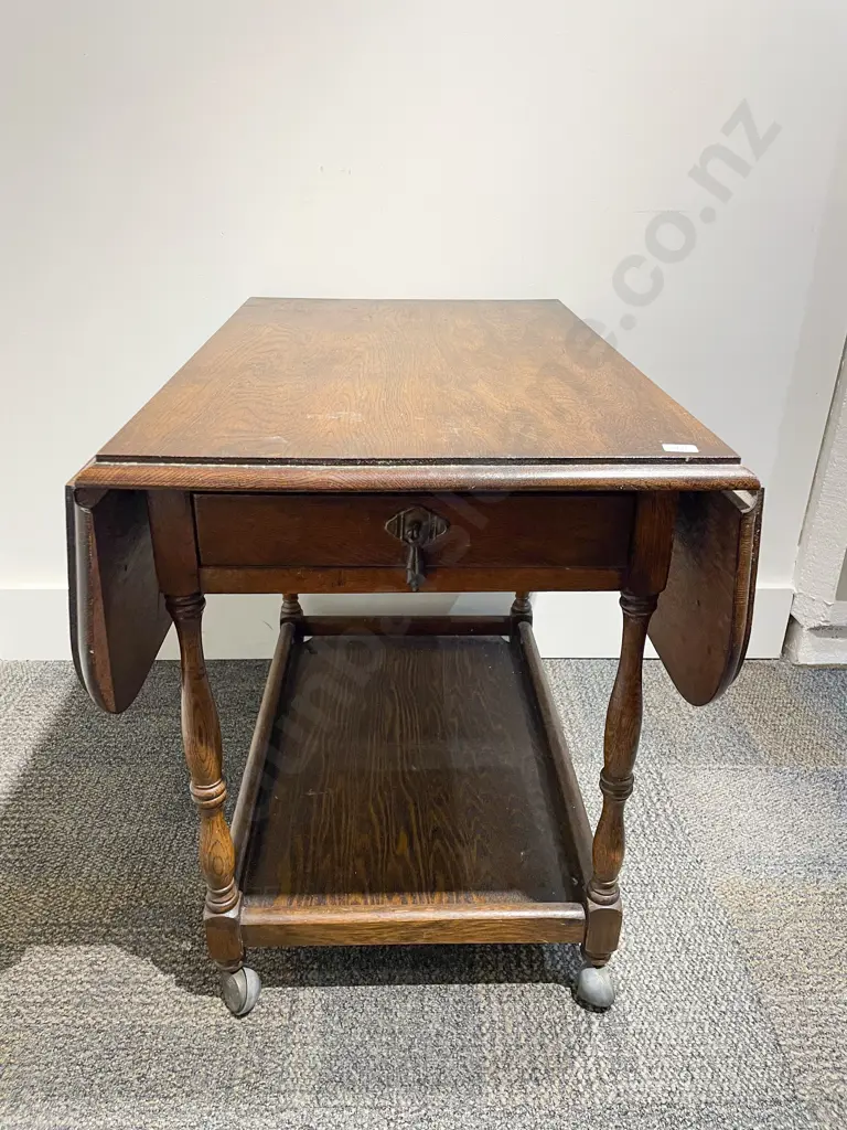 Oak Dropside Tea Trolley Image 1++