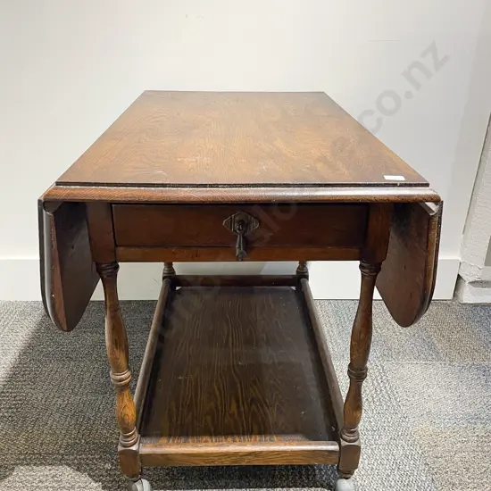 Oak Dropside Tea Trolley