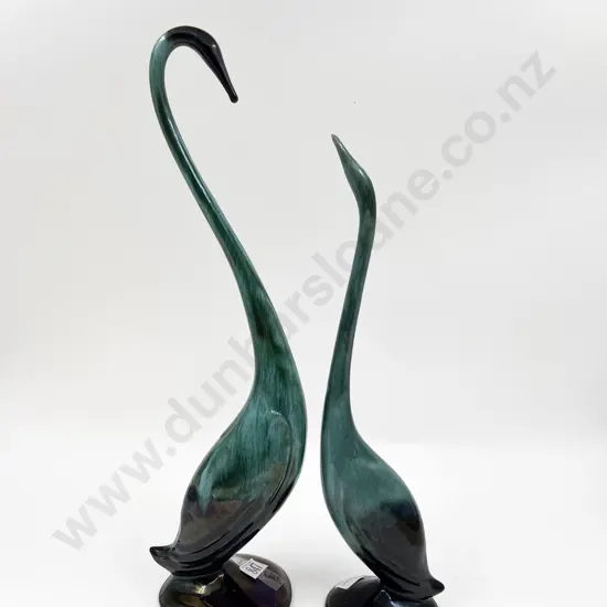Two Blue Mountain Pottery Cranes