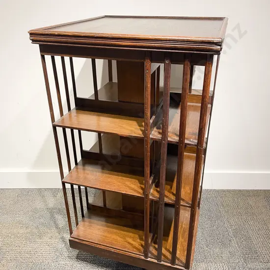 Oak Revolving Bookcase