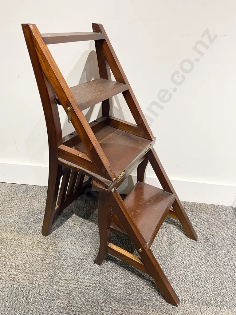 Teak Kitchen Chair/Step Ladder Image 1++