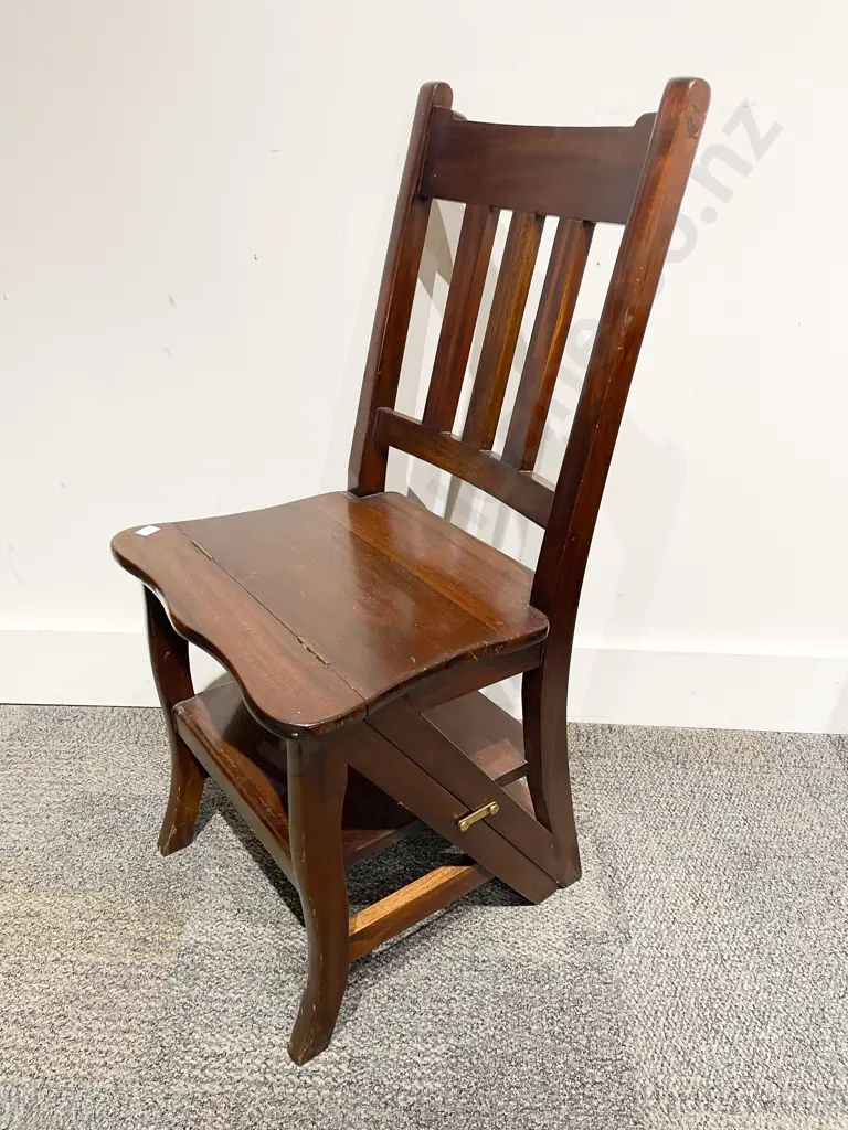 Teak Kitchen Chair/Step Ladder Image 1++