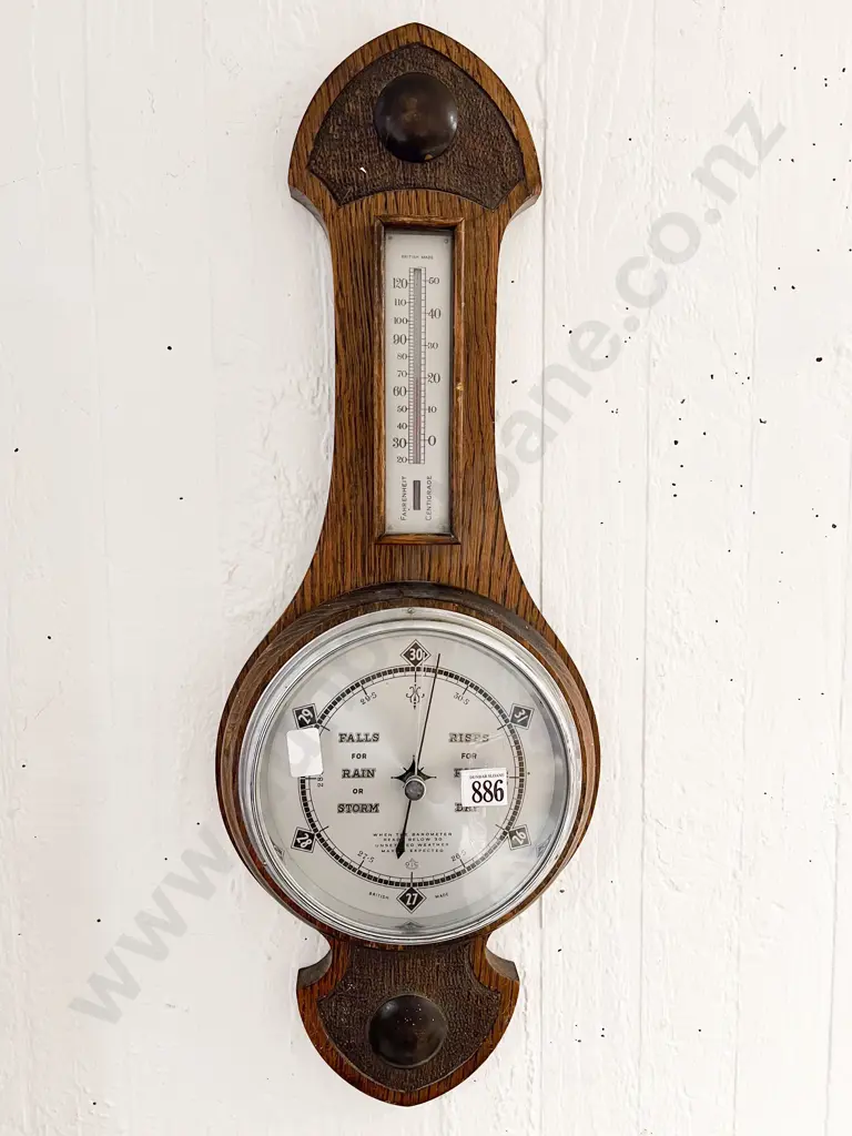 Oak Cased Barometer Image 1++