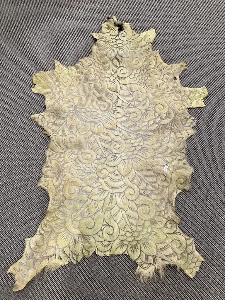 Decorative Goat Skin Floor Rug Image 1++