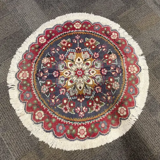 Circular Floral Floor Mat
