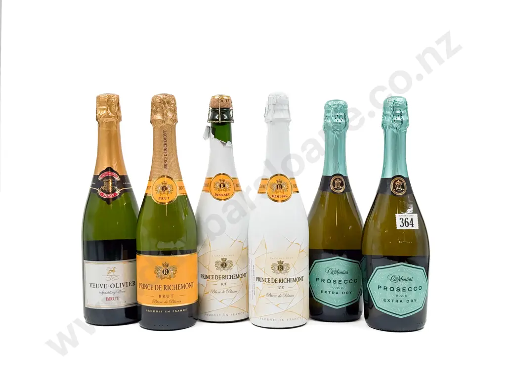 ITALY & FRANCE Six Assorted Sparkling Wines & Prosecco Image 1++