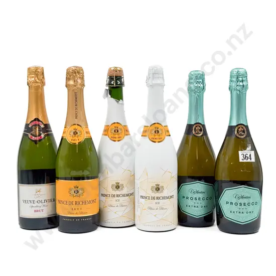 ITALY & FRANCE Six Assorted Sparkling Wines & Prosecco