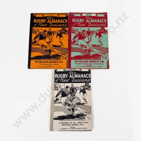 Three Editions of The Rugby Almanac of New Zealand