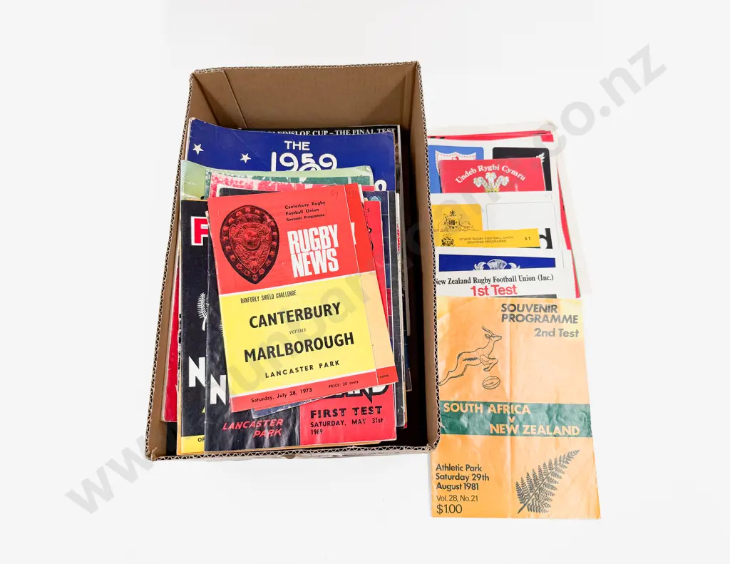 Box Quantity Assorted Rugby Programmes Image 1++
