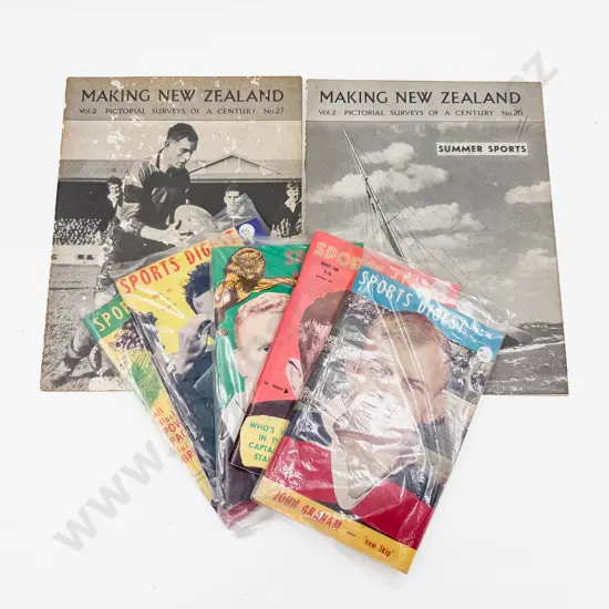 Five Volumes Sports Digest & Two Others