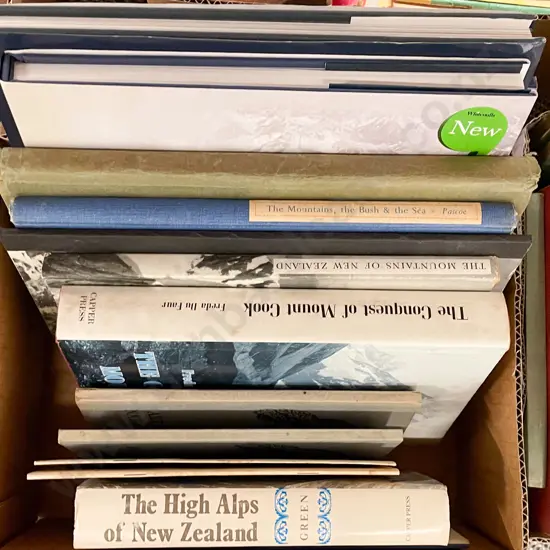Box Quantity Assorted Books Relating to Mountaineering
