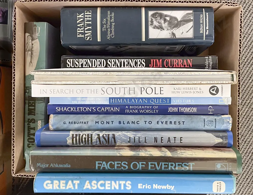Box Quantity of Assorted NZ Mountaineering Books Image 1++
