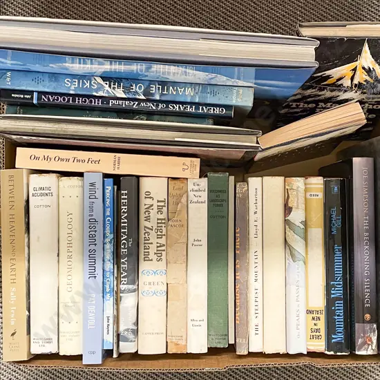 Box Quantity of Assorted NZ Mountaineering Books