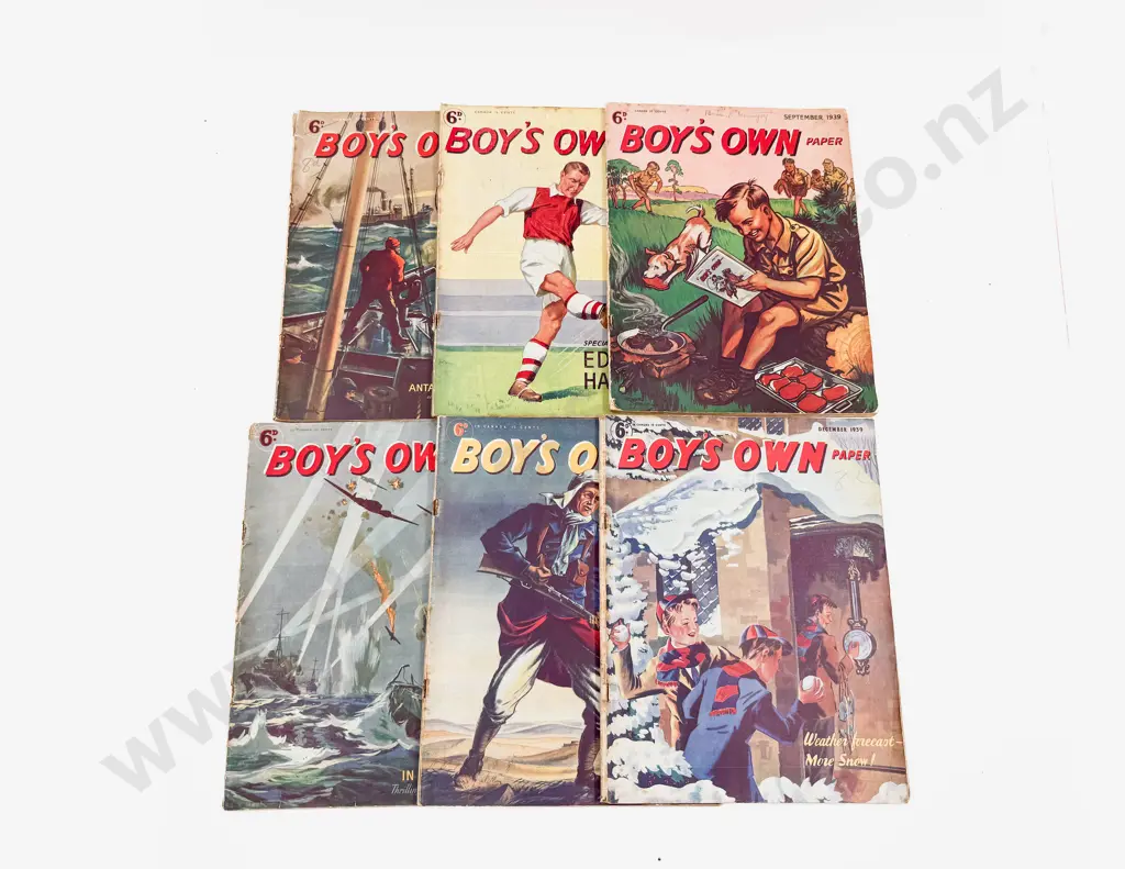6 Vintage Editions of Boy's Own Paper Dating 1939 & 1940 Image 1++