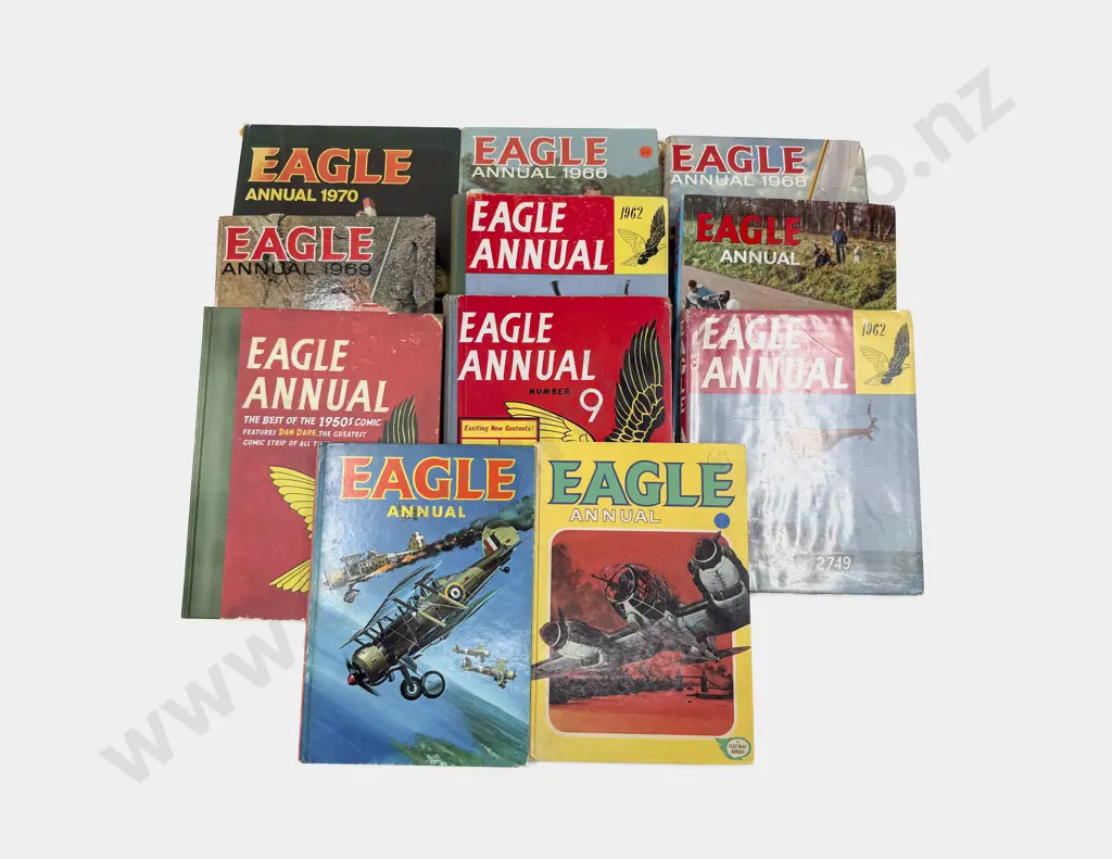 Eleven Vintage Eagle Annuals Image 1++