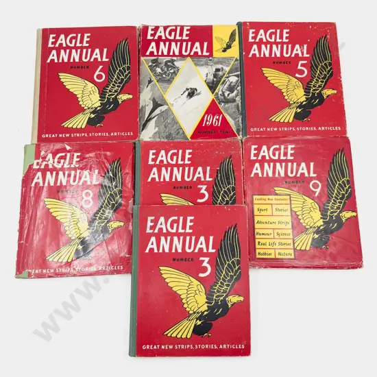 Seven Vintage Eagle Annuals
