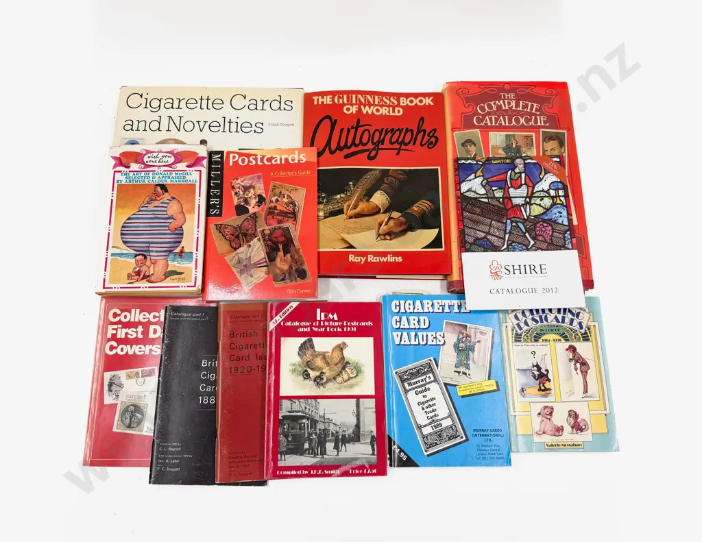 Twelve Reference Works Pertaining To Postcard & Cigarette Card Collecting Image 1++