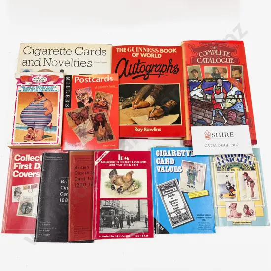 Twelve Reference Works Pertaining To Postcard & Cigarette Card Collecting