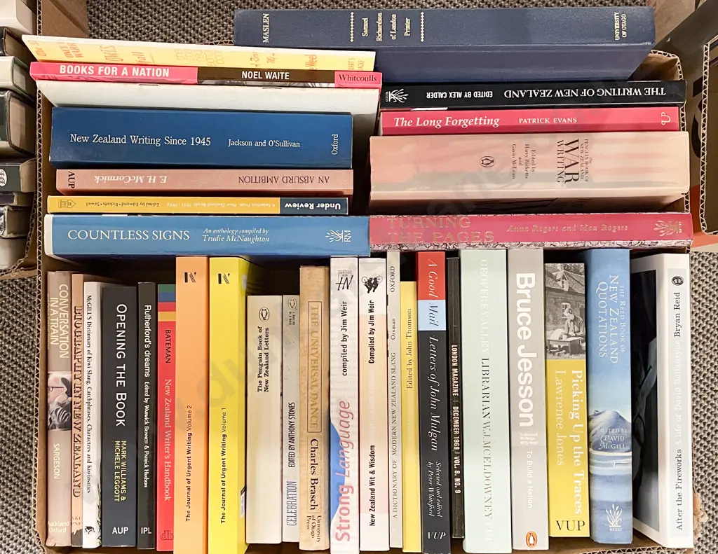 Box Quantity Assorted NZ Publishing & Book Related Non-Fiction Image 1++