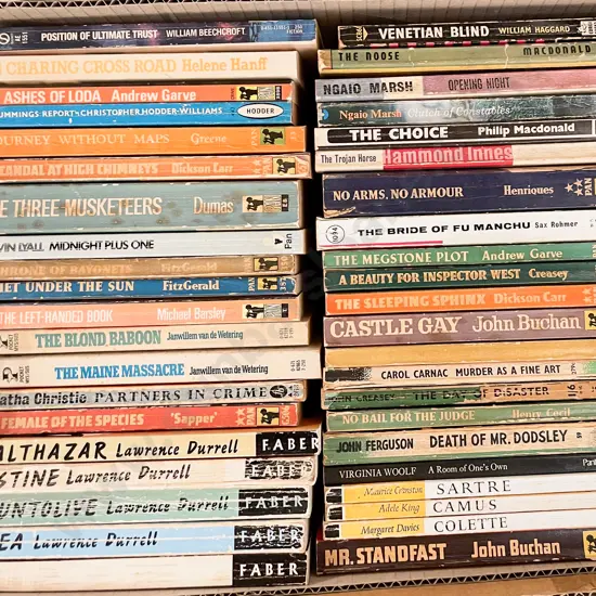 Box Assorted Vintage Crime Fiction Paperbacks