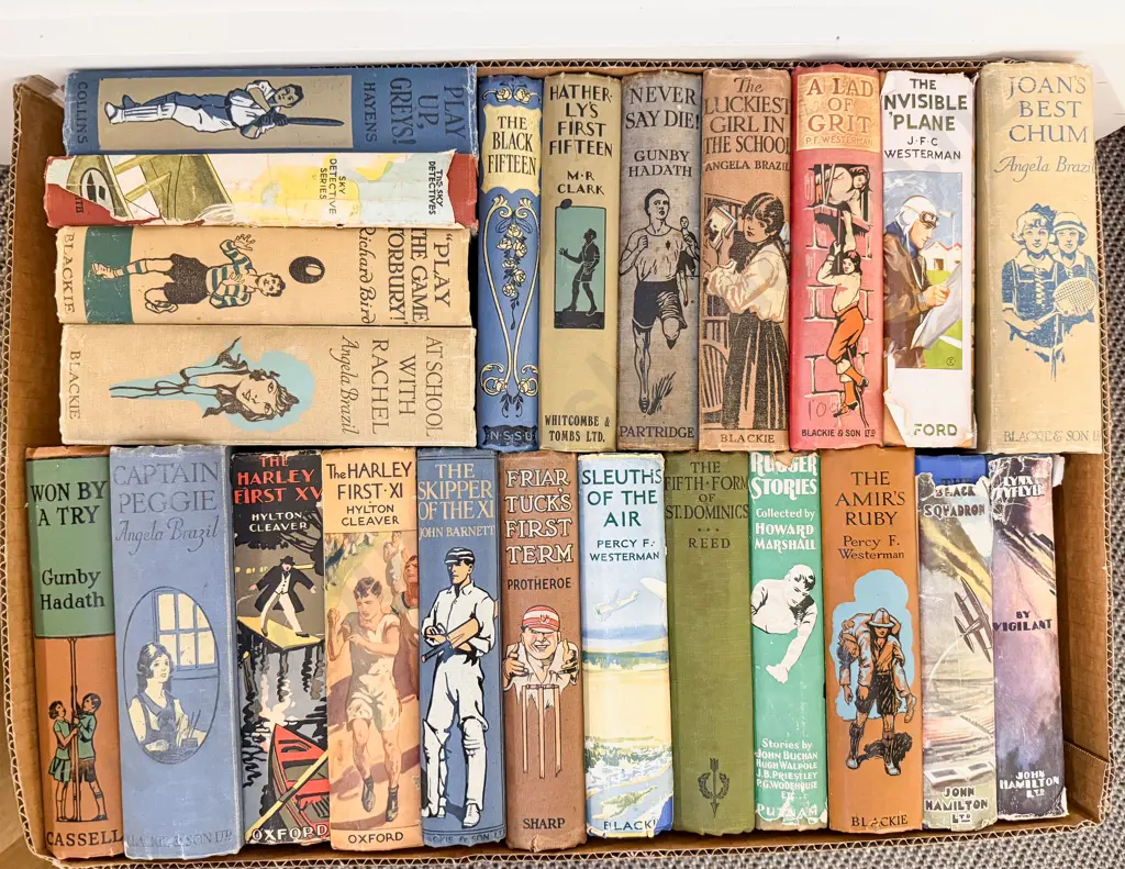 Box Assorted Vintage Hard Back Fiction Image 1++