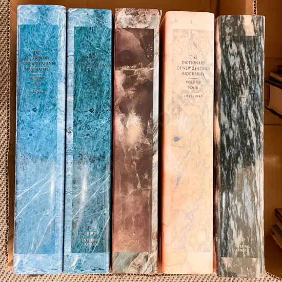 Five Volumes - The Dictionary of Nz Biography I - V
