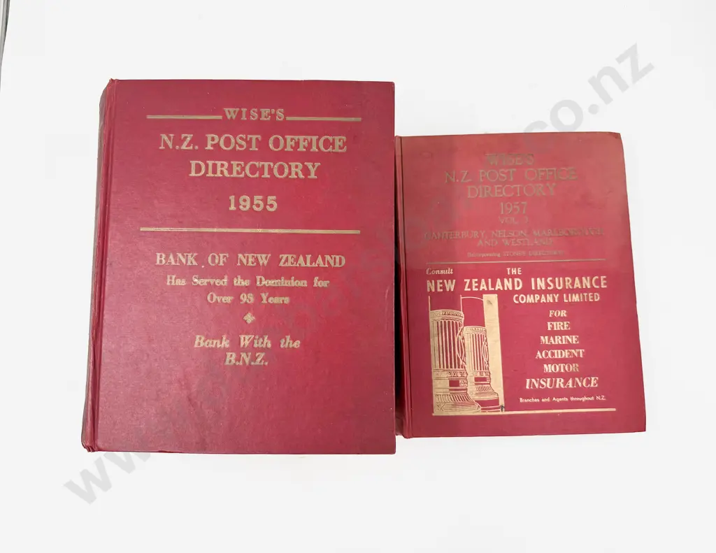 Wises NZ Post Office Directory 1955 and 1957 Vol 3 Image 1++