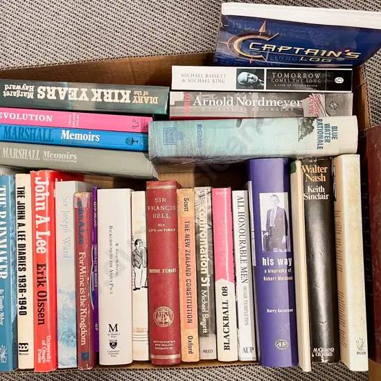 Carton Assorted NZ Political & Other Biographies Etc