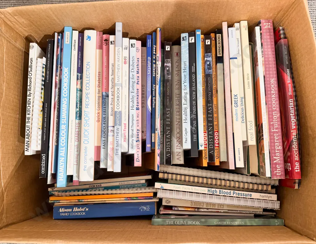 Large Carton Assorted Cookbooks Image 1++