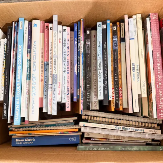 Large Carton Assorted Cookbooks