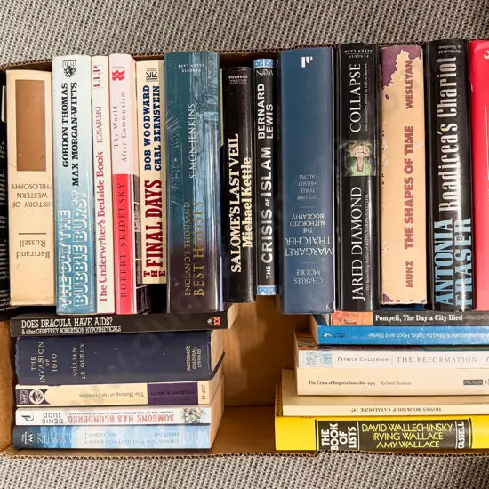 Carton Assorted History & Biographies