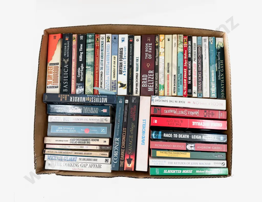 Carton Assorted Paperback Crime Fiction Image 1++