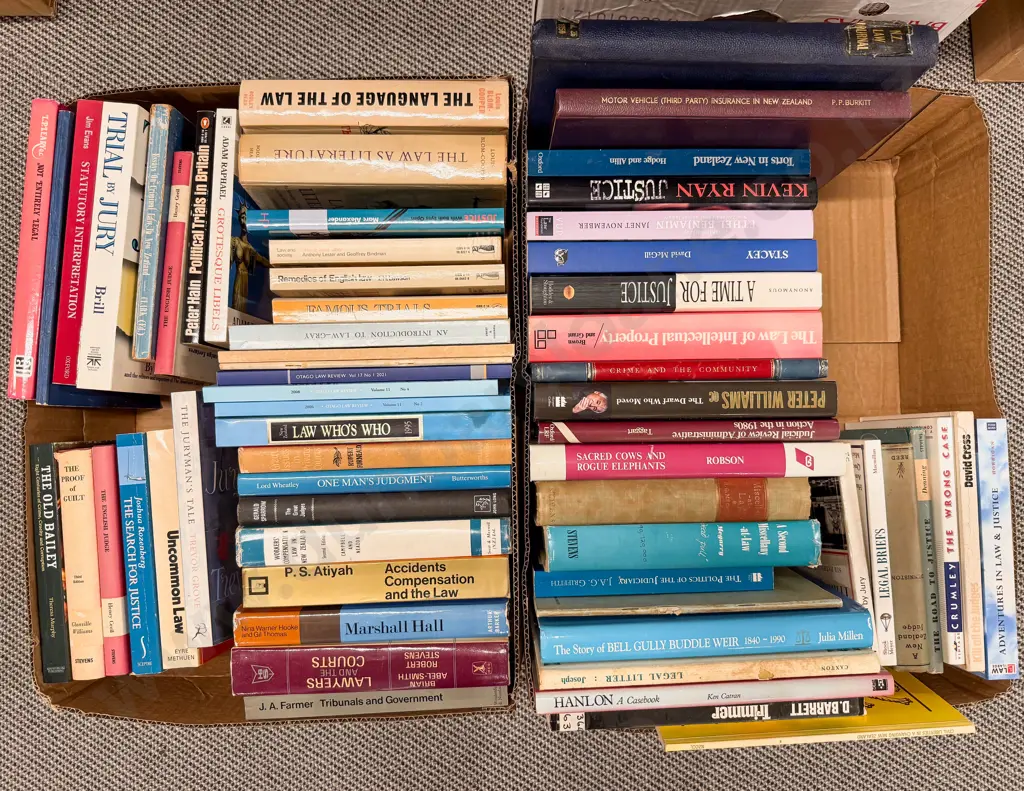 Two Cartons Assorted NZ Legal Volumes Image 1++