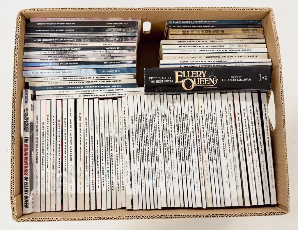 Two Boxes Ellery Queens Mystery Magazine & Others Image 1++