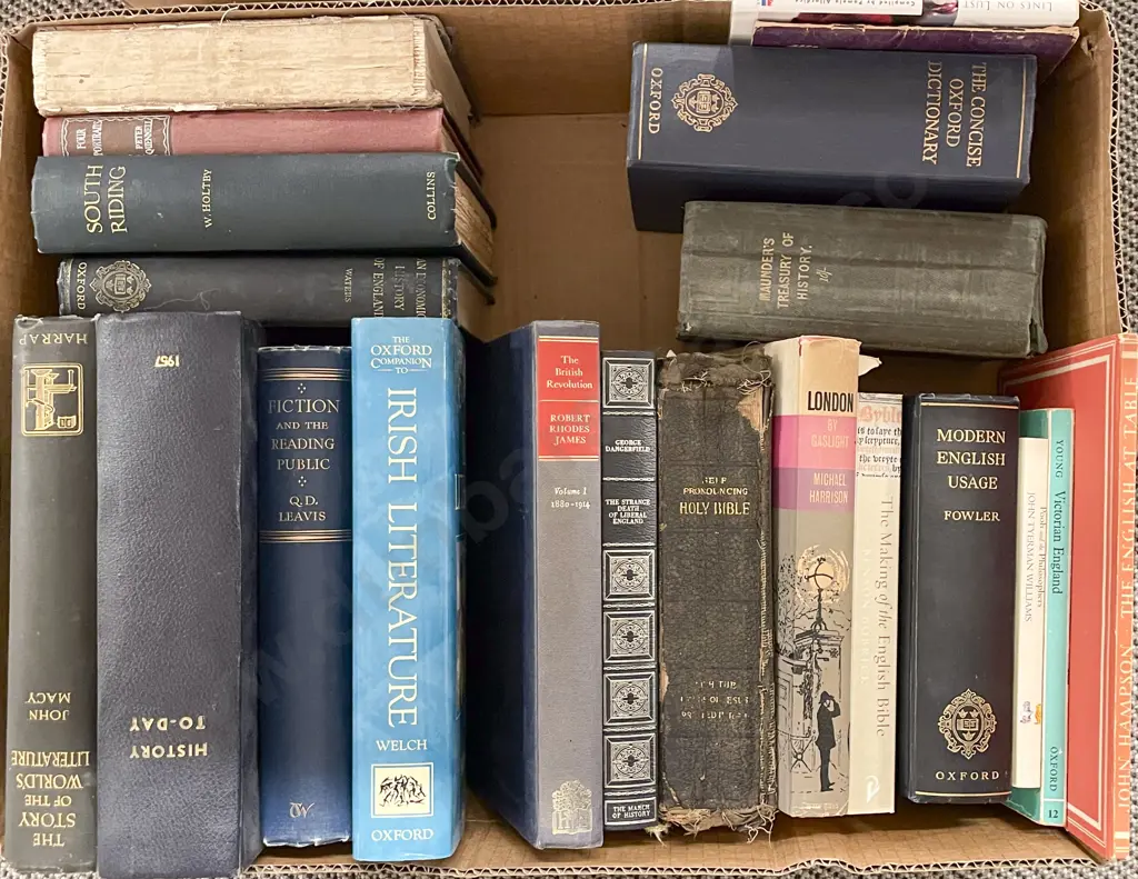 Two Boxes Assorted Book Related Reference Volumes *NOTE PHOTO CHANGE* Image 1++