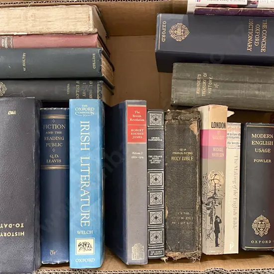 Two Boxes Assorted Book Related Reference Volumes *NOTE PHOTO CHANGE*