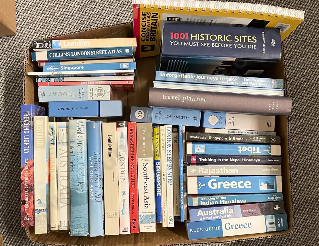 Carton Assorted Travel Guides Etc Image 1++