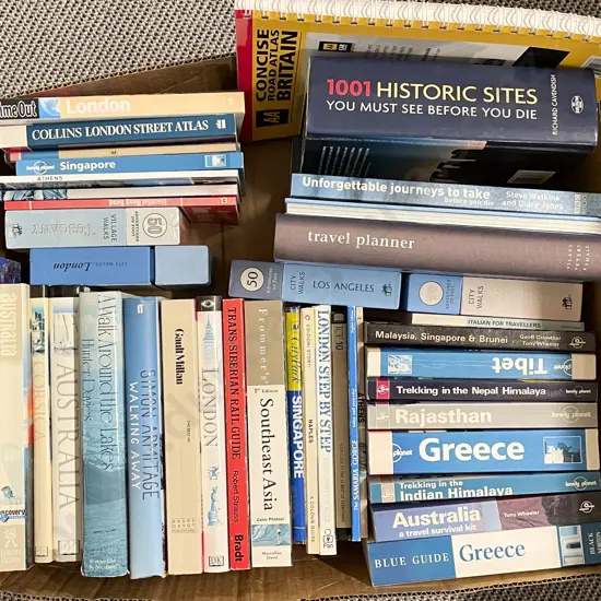 Carton Assorted Travel Guides Etc