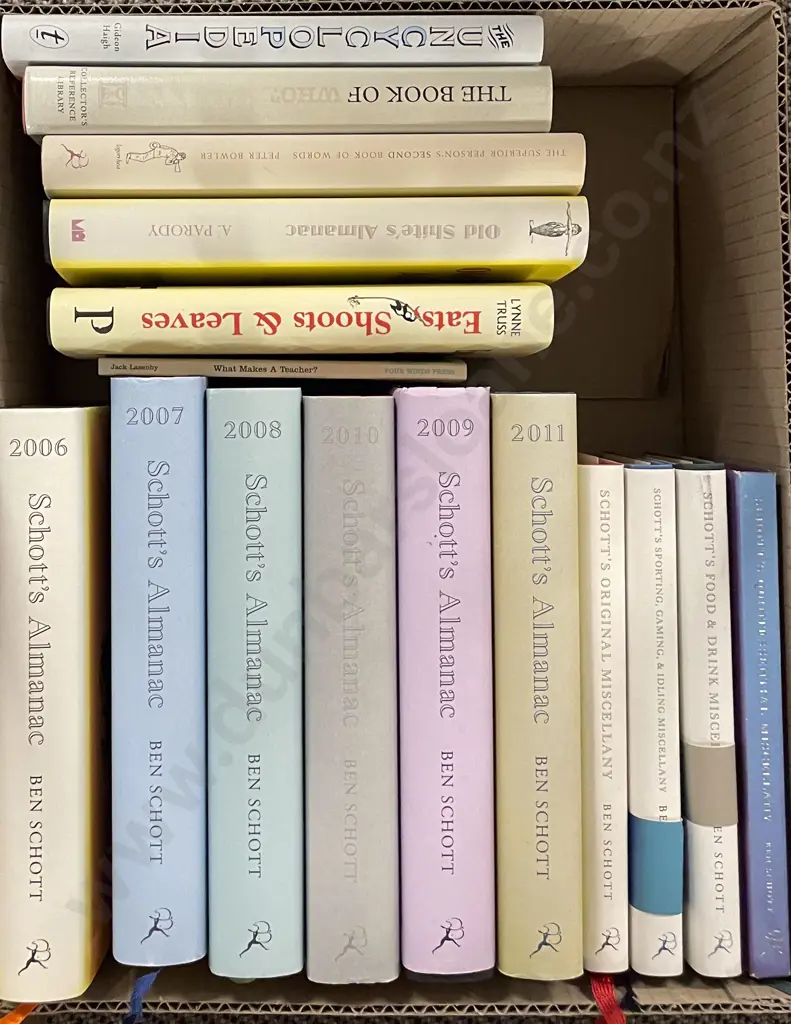 Box Lot Schott's Almanac Etc Image 1++