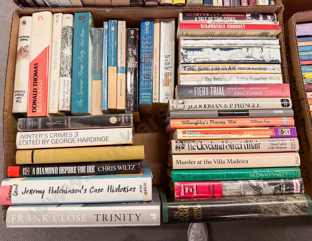 Box Assorted Legal & Crime Fiction Volumes Image 1++