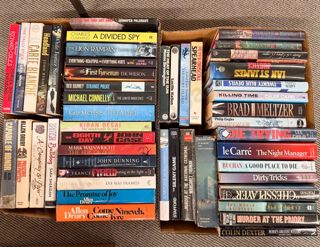 Two Cartons Assorted Crime Fiction Image 1++