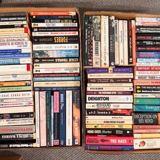 Two Cartons Assorted Paperback Fiction