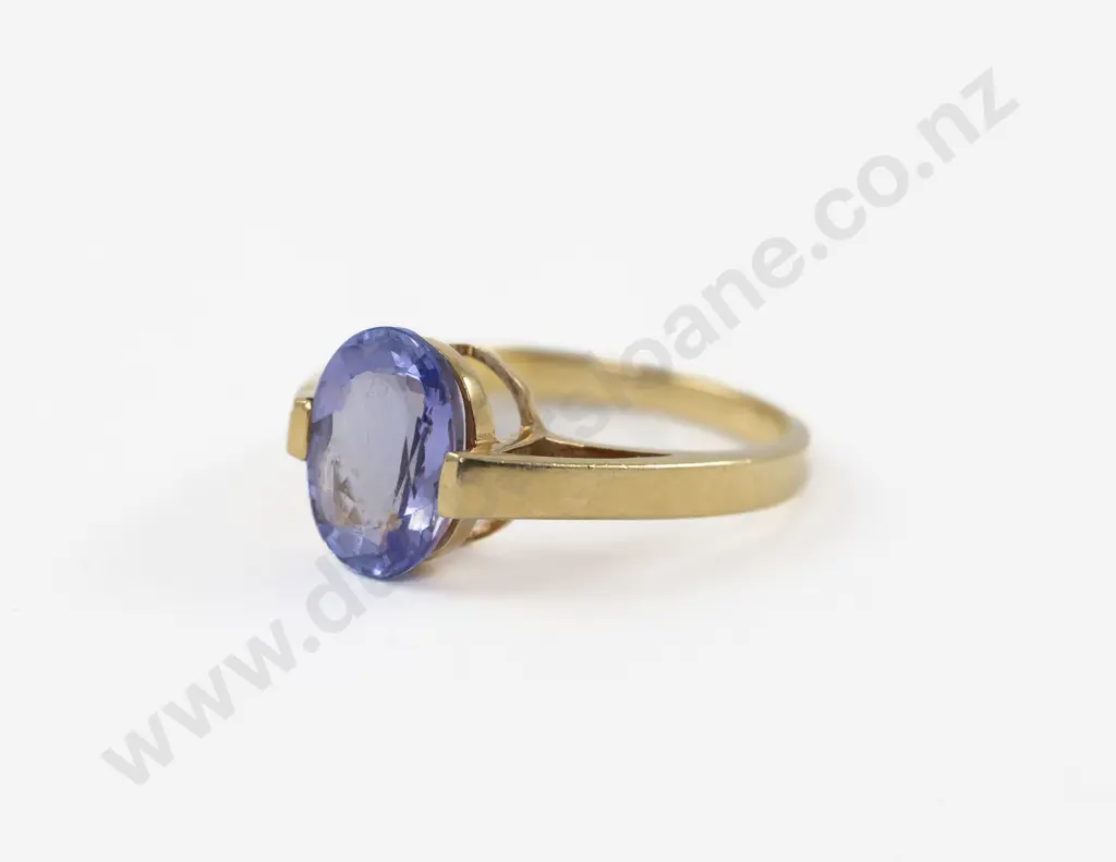 18ct Single Stone Tanzanite Dress Ring Image 1++