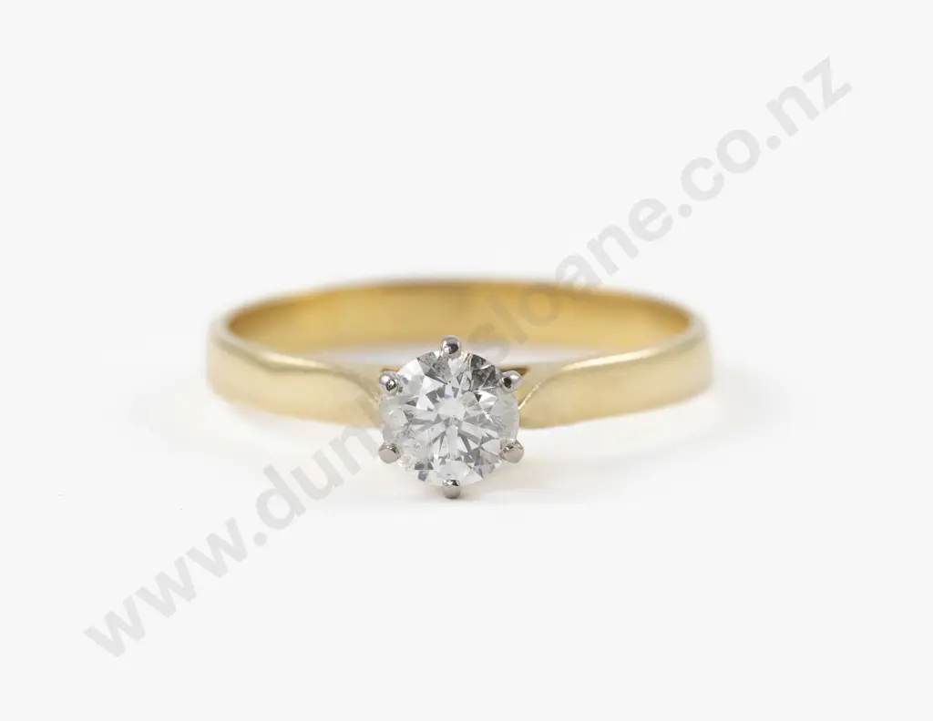 18ct Solitaire Diamond Ring Image 1++
