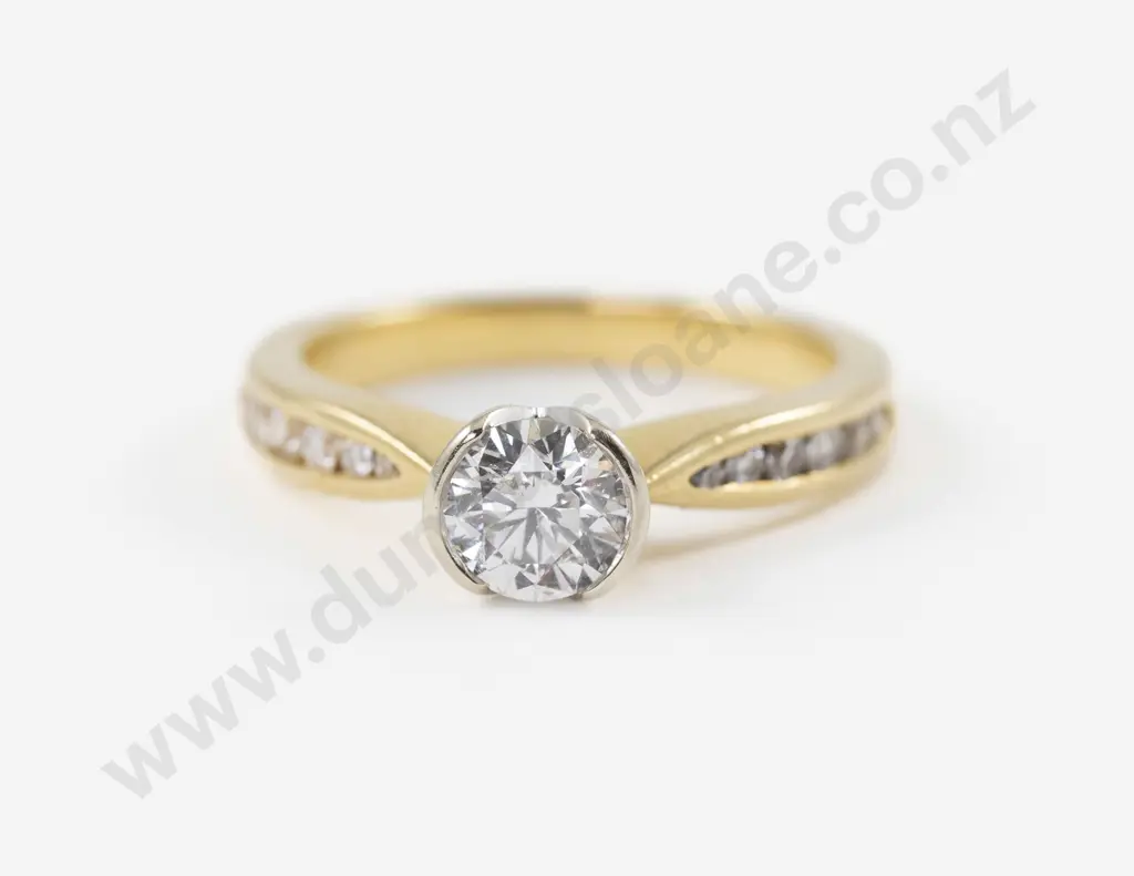 18ct Solitaire Diamond Ring Image 1++