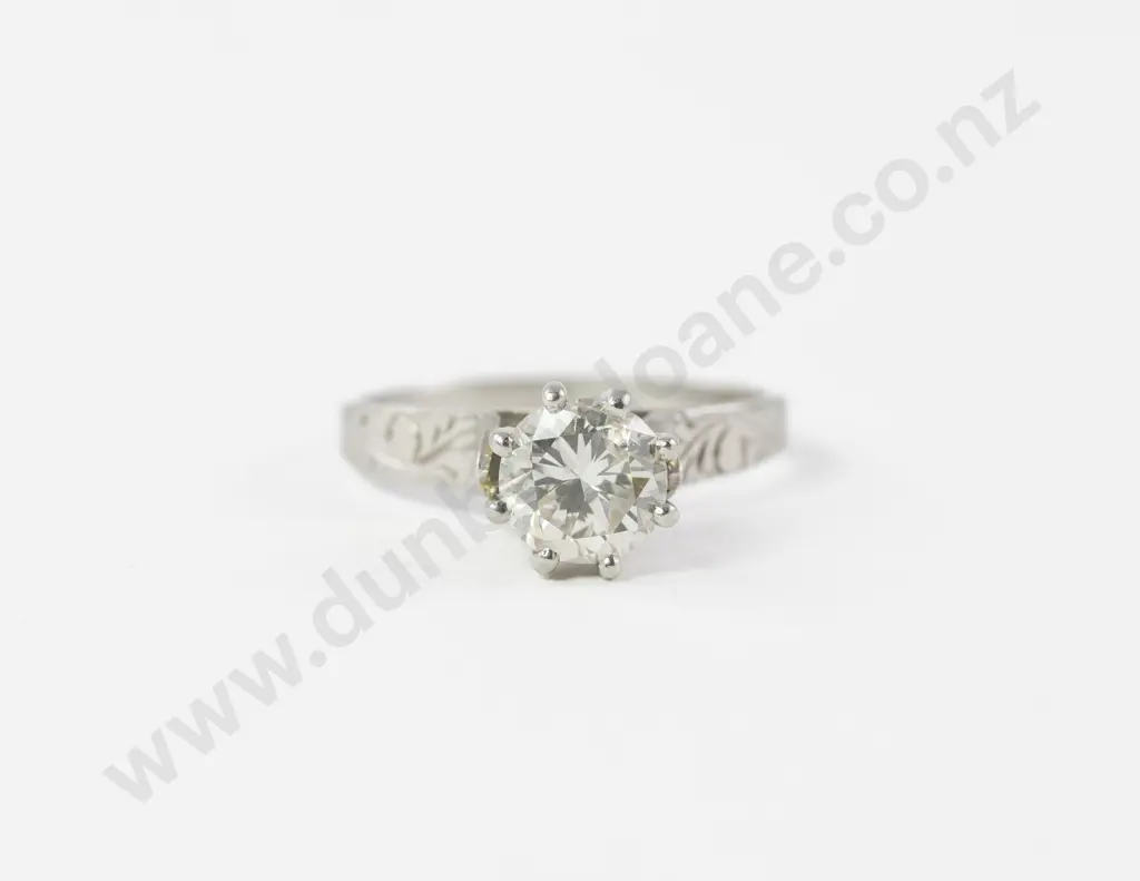 All Platinum Solitarie Diamond Ring Image 1++