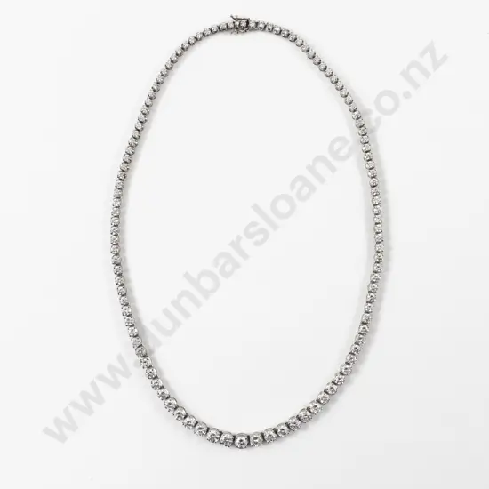 18ct White Gold 108Stone Diamond Necklace